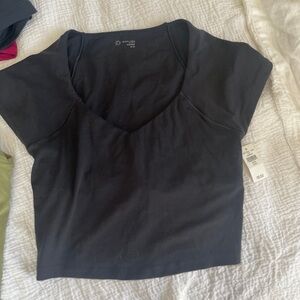 Aerie Black Crop Top